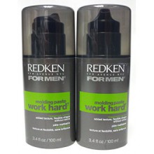 Redken Molding Paste Work Hard for Men, 3.4 oz (Pack of 2)