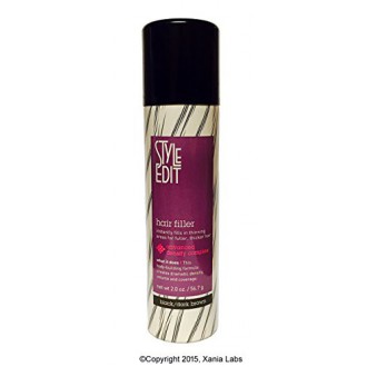 HAIR FILLER (BLACK/DARK BROWN) 2oz by Style Edit ® (Instantly Fills In Thinning Areas for Fuller, Thicker Hair)