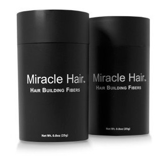 Miracle Hair PREMIUM All Natural Hair Building Fibers - Instantly Creates Thicker Looking Hair! (50g) 150 Day Supply: BLACK