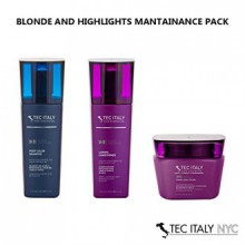 Tec Italy Blonde and Highlights Mantainance Pack: Shampoo Post Color 10.1 Oz. + Lumina Conditioner 10.1 Oz. + Lumina Forza