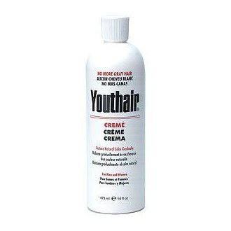 Youthair Creme for Men and Women Natural Color Gradually 16oz/473ml (Pack of 3)