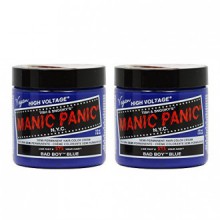 Manic Panic Semi-Permanent Hair Color Cream BAD BOY BLUE 4 oz "Pack of 2"