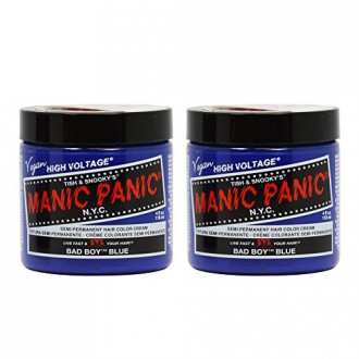 Manic Panic semi-permanent Couleur des cheveux Crème BAD BOY BLEU 4 oz "Paquet de 2"