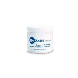 King Research DyZoff Pads Hair Color Rinse and Tint Stain Remover Jar 80 pads