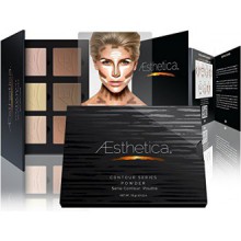 Aesthetica Cosmetics Contour and Highlighting Powder Foundation Palette / Contouring Makeup Kit- Easy-to-Follow,