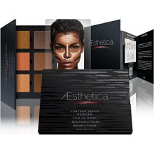 Aesthetica Contour Series - Tan to Dark Powder Contour Kit / Contouring and Highlighting Makeup Palette- Vegan and Cruelty