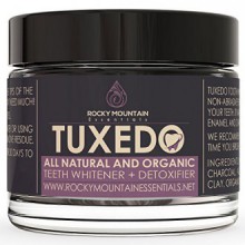 All Natural Charcoal Teeth Whitening, 'Tuxedo' Tooth and Gum Powder By Rocky Mountain Essentials. Coconut Activated Charcoal