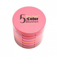 UCANB étanche 5 couleurs Palette Fard Avec Blush Brush