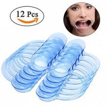 Bassion 12 Pcs Dental C-Shape Intraoral Cheek Lip Retractor Mouth Opener, Size M