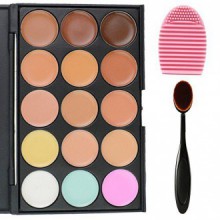 EVERMARKET 15 colores profesional del maquillaje del camuflaje de la gama de colores de cara del contorno Contorno Kit + 1 super