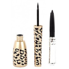 Prise de vue en Leopard Bouteille de 2 en 1 Noir Eyeliner liquide imperméable et Pen