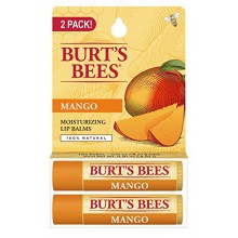 Abeilles Burt 100% Natural Moisturizing Lip Balm, Mango, 2 Tubes en Blister Box
