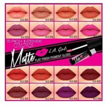 La Girl Mate Pigmento lustre del labio de 16 colores del sistema completo