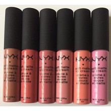 Variety Pack de 6 NYX Cosmetics souple Matte Lip Cream: Sydney, Stockholm, Buenos Aires, Milan, Istambul, Anvers