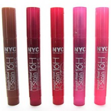 NYC Smooch Proof 16 Hour Lip Stain Color Set of 5 Different Shades BRAND NEW!