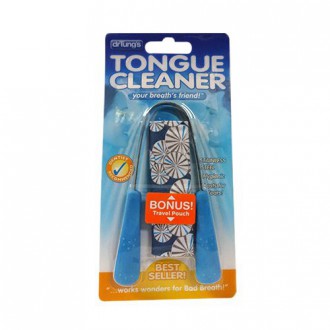 Tongue Cleaner Dr. Tung, en acier inoxydable (2) (les couleurs peuvent varier)