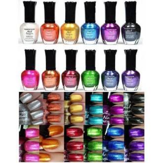 Kleancolor Nail Polish - Awesome Metallic Full Size Lacquer (Set of 12 Pieces)