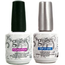 Gelish Duo Top It Off + Foundation Base Coat - 15mL (Pour Gel UV / LED Vernis à ongles)