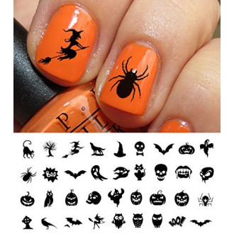 Halloween Nail Sticker Assortiment 3 - Toboggan Nail Art Stickers - Salon de qualité!
