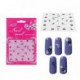 Elite99 3D design Nail Art Stickers avec strass Collection Astuce Decal manucure 302