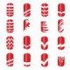 BTArtbox 12 Packs Plus de 36 conceptions différentes Guide Tip Nail vinyle auto-adhésif Nail Sticker Stencil Facile Nail Art Set