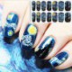 Bluezoo nuit étoilée Fullnail Autocollants, 14 Autocollants / feuille de Nail Art Sticker complet Van Gogh (Pack de 2 feuilles)