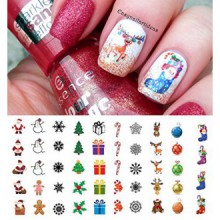 Vacances de Noël Assortiment Water Slide Nail Art Stickers - Salon Qualité 5.5 Fiche "X 3"!