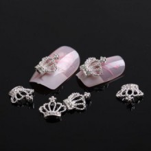 350buy 10pcs 3D Nail Art Alloy Rhinestones Crown Beads Glitters Stickers DIY Decoration