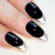 Bling Stiletto Art Faux ongles Faux acrylique Noir Argent Full Cover Medium Tips UK