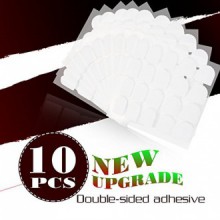 Yao Shun 10 feuilles Faux ongles Conseils Adhesive Colle Double-Sided clairs Stickers Tape Nail Art Patch Autocollant Faux ongle