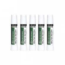 IBD 5 Second Ultra Fast Nail Glue Set of 5 Tubes - .07oz each