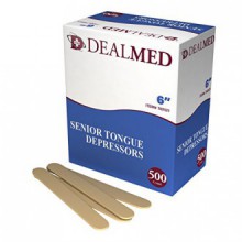 Dealmed Lengua Superior Depresores, no estéril, 6 pulgadas de 500 Conde