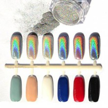 AMA(TM) 1g/ Box Sliver Nail Glitter Powder Shinning Nail Mirror Powder Makeup DIY Nail Art Pigment Glitter Dust Powder