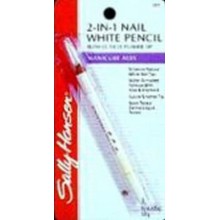 Sally Hansen 2-In-1 Nail White Pencil With Cuticle Pusher Tip (4-Pack)