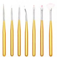 7PCS Nail Art Acrylic UV Gel Drawing Painting Pen Polish Brush Set DIY