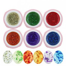 AMA(TM) 6PCS Dried Flowers Pattern Nail Art UV LED Soak Off Gel Polish Set Manicure Salon Tips Decoration (Multicolor)