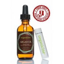 Organicine Virgin Huile d'Argan 100% Pure &amp; Organic (FREE Lip Balm Chapstick comme GIFT) Traitement naturel pour cheveux, vi