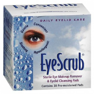 Eye Scrub Sterile Eye Makeup Remover & Eyelid Cleansing Pads 30 ea (Pack of 3)