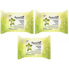Aveeno Naturals actifs Positively Radiant Nettoyant Visage Démaquillante Lingettes, 25 ct (Pack de 3)