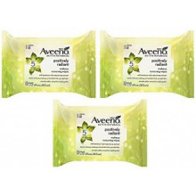 AVEENO Naturals actifs Maquillage Positively Radiant Retrait Lingettes, 25 ch (Pack de 3)