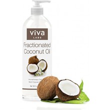 Viva laboratorios de Aceite de Coco Fraccionado 16 oz - Ultra Hidratante Masaje y aromaterapia Must-Have, hexano-Libre