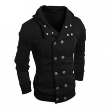 Mens Outwear, Neartime Otoño Invierno suéter encapuchado Top Outfit Cardigan (M, Negro)