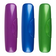 RADIUS Travel Case for Original and Scuba Toothbrush, Assorted Colors, Colors May Vary (Pack of 3)