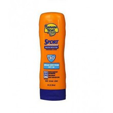 Banana boat Sport Performance Loción Los protectores solares con SPF 30 PowerStay Tecnología, 8 onzas