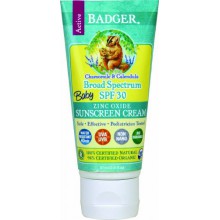 Badger Baby Sunscreen Cream - SPF 30 - All Natural & Certified Organic,2.9 fl.oz