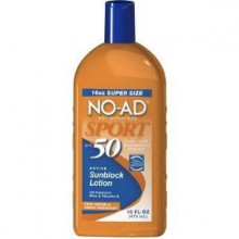 NO-AD Sport actif Lotion écran solaire, SPF 50 16 oz