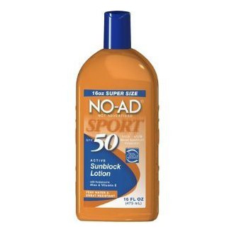 NO-AD deporte activo protector solar SPF 50 16 oz