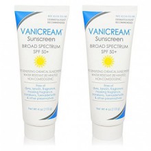 Vanicream Sunscreen SPF 50+, 4 Oz (2 Pack)