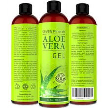 Aloe Vera GEL - 99% Bio 12 oz - NO XANTHANE, il absorbe rapidement avec aucun résidu collant - VOIR LES RÉSULTATS OU REMBOURSEME