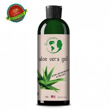 Aloe Vera Gel - 99.75% Pure, Cold Pressed, Organic Aloe Vera Skin Care - For All Types of Skin and Hair - Acne, Razor Bumps